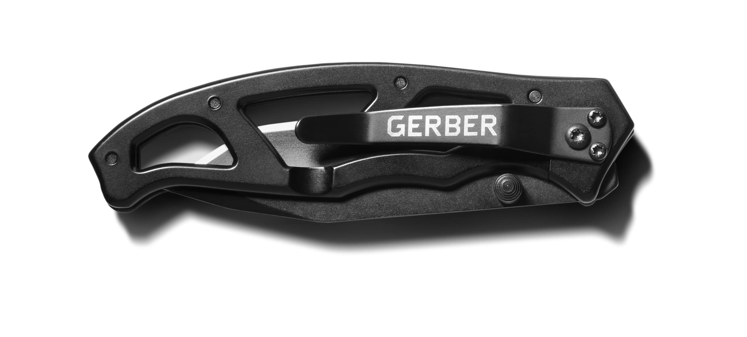 Gerber Gear Paraframe Tanto Pocket Knife - 3" Serrated Edge Blade Folding Knife - EDC Gear and Equipment - Black