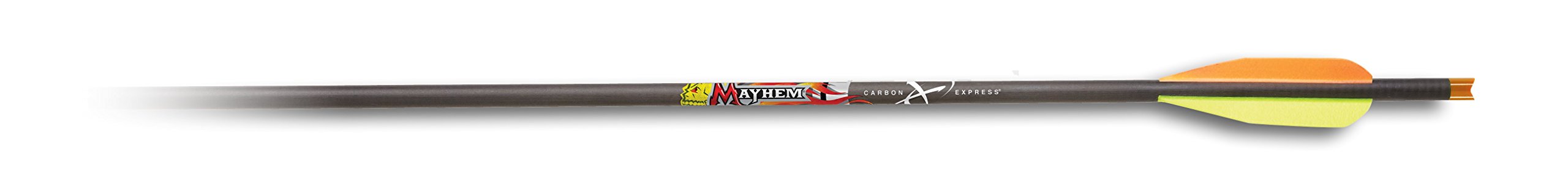 Carbon Express Mayhem 20-Inch Fletched Carbon Crossbolt/Crossbow Arrow with 3-Inch Vanes, 6-Pack, Moon