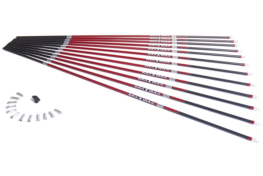 Carbon Express 50752 Maxima RED Carbon Arrow Shaft with Dynamic Spine Control, Size 350, 12-Pack