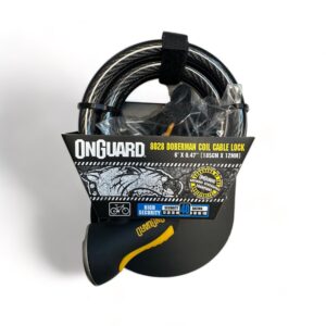 ONGUARD Industries On Guard Doberman Motor Bike Security Coil Cable Lock 185 x 12 Key/Combination