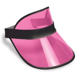 clear cerise plastic dealer's visor