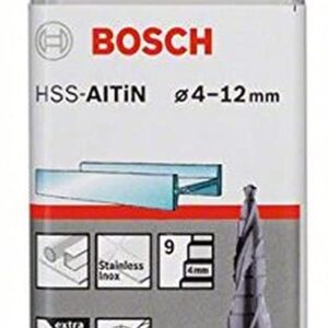 Bosch 2608588065 Hss-AlTiN Step Drill Bit 9 Parts 4-12mm