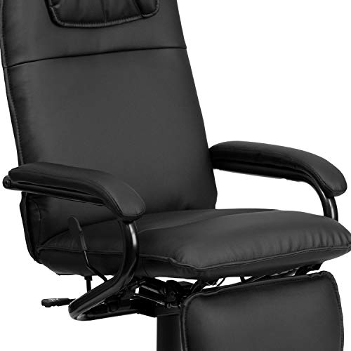 Flash Furniture Robert High Back Black LeatherSoft Executive Reclining Ergonomic Swivel Office Chair with Arms