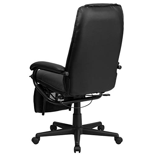 Flash Furniture Robert High Back Black LeatherSoft Executive Reclining Ergonomic Swivel Office Chair with Arms