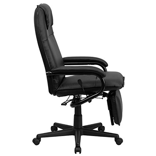 Flash Furniture Robert High Back Black LeatherSoft Executive Reclining Ergonomic Swivel Office Chair with Arms