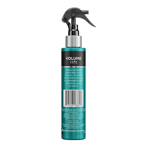 John Frieda Volume Lift Fine to Full Blow-Out Spray for Fine Hair, Safe for Color-Treated Hair, Root Booster Volumizing Spray, 4 Ounces, with Air-Silk Technology (Packaging May Vary)