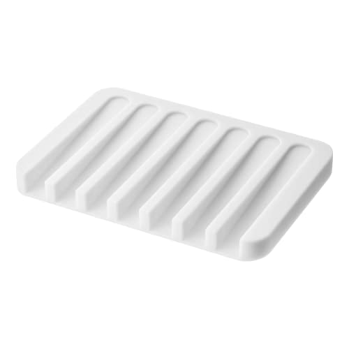 Yamazaki Home Soap Tray - Silicone Holder Dish for Sink, Silicone, No Assembly Req.