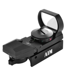 AIM Sports Dual Illumination 4 Different Reticles/Operator Edition Reflex Sights, Black