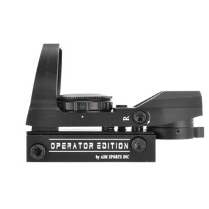 AIM Sports Dual Illumination 4 Different Reticles/Operator Edition Reflex Sights, Black