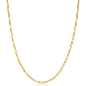 kooljewelry 14k yellow gold diamond weave chain necklace (2 mm, 20 inch)