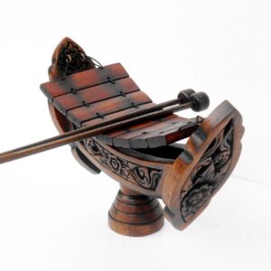 GABUR Thai Traditional Musical Instruments Teakwood Teak Wood Wooden Xylophone 8 Bar Notes, inch Wood040