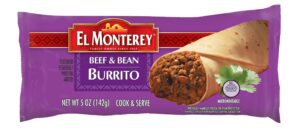 ruiz el monterey beef and bean burrito, 5 ounce -- 24 per case.