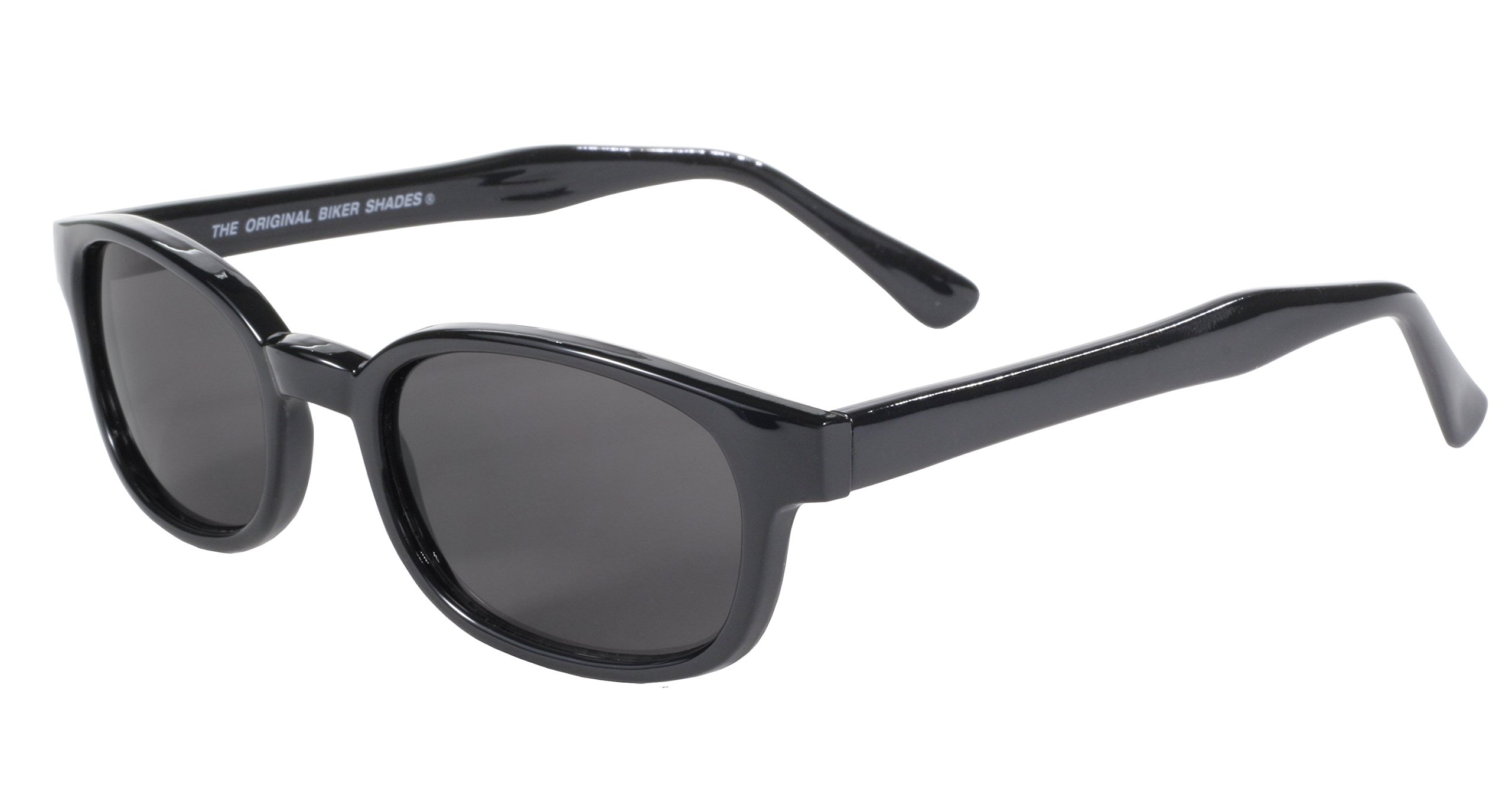 Pacific Coast Original KD's Biker Sunglasses (Black Frame/Smoke Lens)