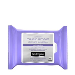 neutrogena makeup remover cleansing towelettes night calming, 25 count, 3pk