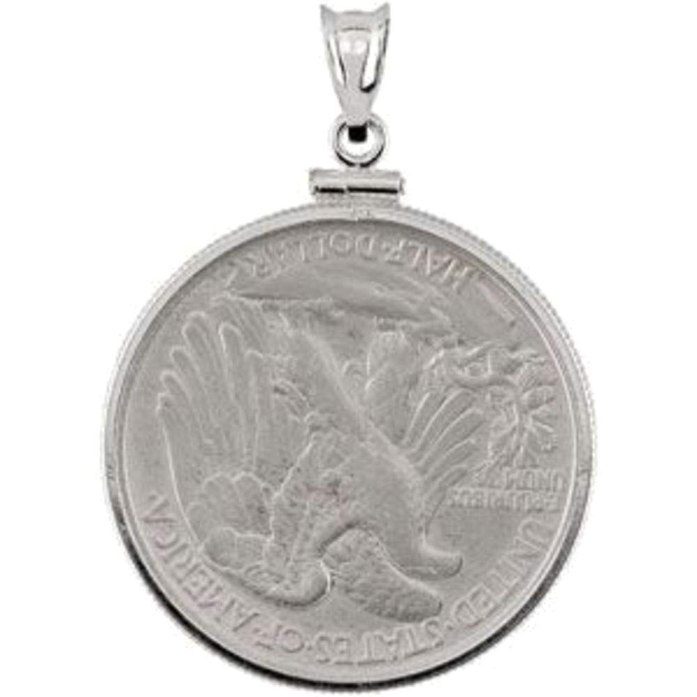 Bonyak Jewelry Sterling Silver Walking Liberty 1/2 Dollar Coin Pendant