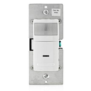 leviton ips02-1lw decora motion sensor in-wall switch, auto-on, 2.5a, single pole, white