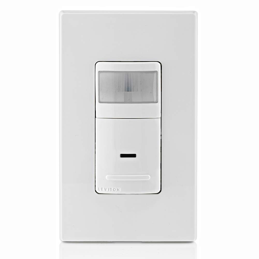 Leviton IPS02-1LW Decora Motion Sensor In-Wall Switch, Auto-On, 2.5A, Single Pole, White