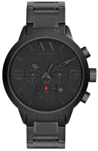 a|x armani exchange men's chronograph black stainless steel watch (model: ax1277)