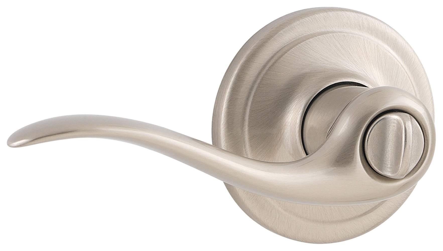 Weiser Lock GLA331 TC15 B 6LS1R1 Toluca Privacy Lever, Satin Nickel