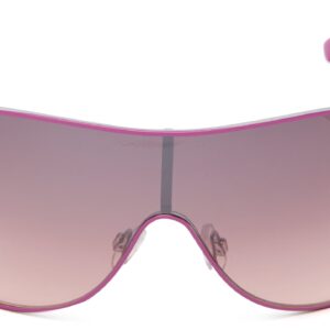 Rocawear Women's R452 Metal UV Protective Vented Temple Shield Sunglasses Gifts for Women with Flair 65 mm, Silver & Pink, mm US