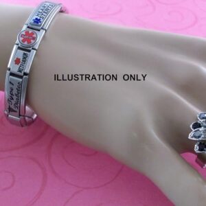 Gadow Jewelry Pacemaker Medical Bracelet Italian Charm Style Stretchy no Clasp Stainless Steel Any Size Awareness