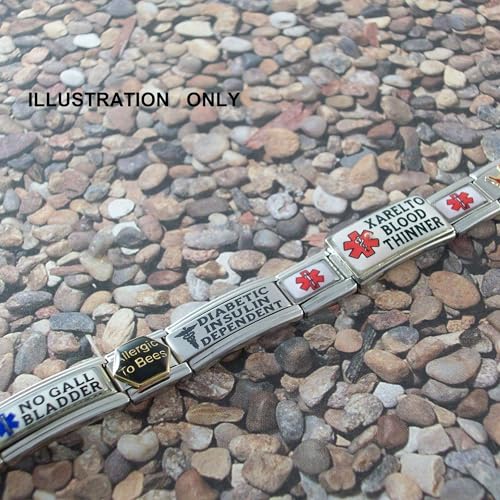 Gadow Jewelry Pacemaker Medical Bracelet Italian Charm Style Stretchy no Clasp Stainless Steel Any Size Awareness