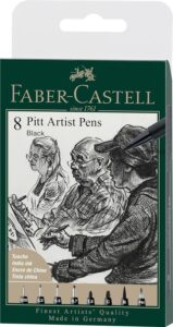 faber castell pitt black ballpoint pen, black, unisex