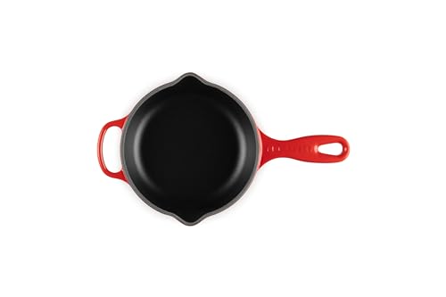 Le Creuset Enameled Cast Iron Signature Iron Handle Skillet, 6.33" (1/2 qt.), Cerise