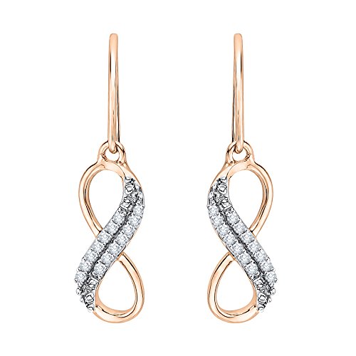 Diamond Infinity Dangle Earrings in Sterling Silver (1/10 cttw, J-K, SI2-I1)