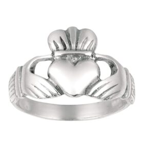 Finejewelers Sterling Silver Polished Claddagh Hands Holding Heart Crown Ring Size 7