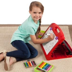 Faber-Castell Do-Art 3-in-1 Travel Easel - 30 Piece Tabletop Easel for Kids with Art Supplies, Multicolor