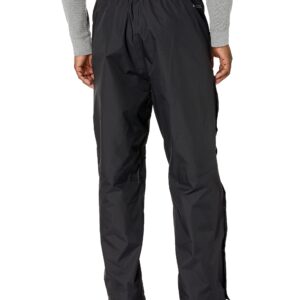 Mountain Warehouse Downpour Mens Waterproof Overtrousers - Breathable Rain Pants, Ripstop Black X-Large