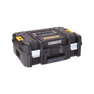 dewalt tstak ii tool box, 13 inch, flat top, holds up to 66 lbs, flexible platforms for stacking (dwst17807)