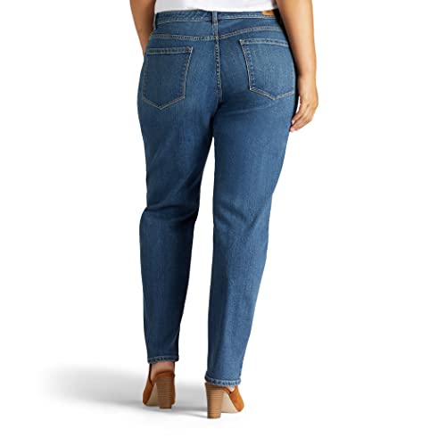 Lee womens Instantly Slim Straight Leg (Plus) jeans, Seattle, 20 US