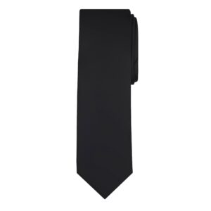 jacob alexander solid color men's regular tie - black