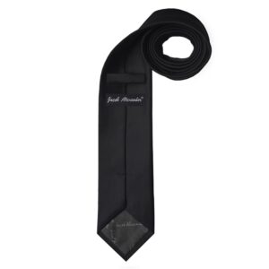 Jacob Alexander Solid Color Men's Regular Tie - Black