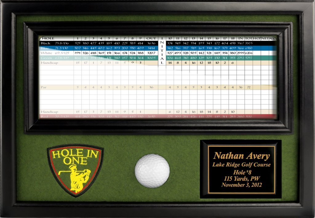 ProActive Sports Hole in One Ball and Scorecard Display (15.5” x 11”) - Black