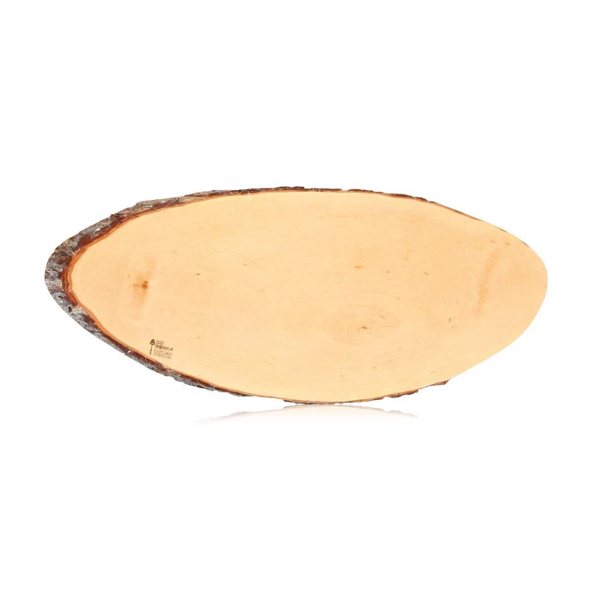 Boska Holland Cheese Board, European Ash Wood w. Polished Surface, Natural Bark, 22" x 8", Taste Collection