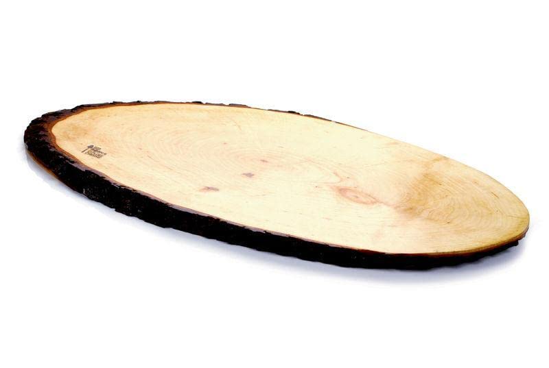 Boska Holland Cheese Board, European Ash Wood w. Polished Surface, Natural Bark, 22" x 8", Taste Collection