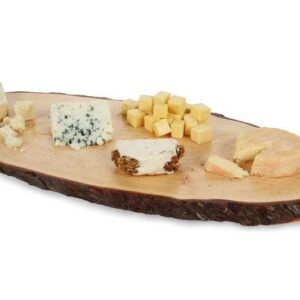 Boska Holland Cheese Board, European Ash Wood w. Polished Surface, Natural Bark, 22" x 8", Taste Collection