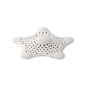 umbra starfish drain cover/hair catcher, white