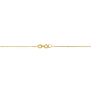 Kooljewelry 14k Yellow Gold 0.8 mm Diamond-cut Bead Ball Chain Necklace (20 inch)