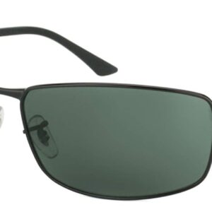 Ray-Ban Men's RB3498 Rectangular, Black & Green, 61mm