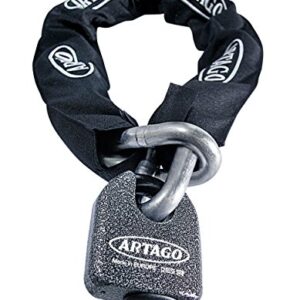 Artago 68T100 Maximum Security Motorcycle Chain Lock, Sold Secure Gold Approved, ø15 100cm/3,28ft, BUNKER SELECTION, Forged Steel MONOBLOK Padlock, Anti Theft Heavy Duty Chain Lock for Moto Scooter