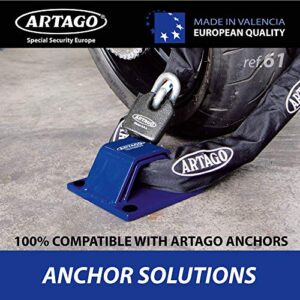 Artago 68T100 Maximum Security Motorcycle Chain Lock, Sold Secure Gold Approved, ø15 100cm/3,28ft, BUNKER SELECTION, Forged Steel MONOBLOK Padlock, Anti Theft Heavy Duty Chain Lock for Moto Scooter