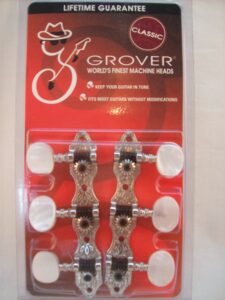 grover classic machine head tuning gear pegs nickel 306n