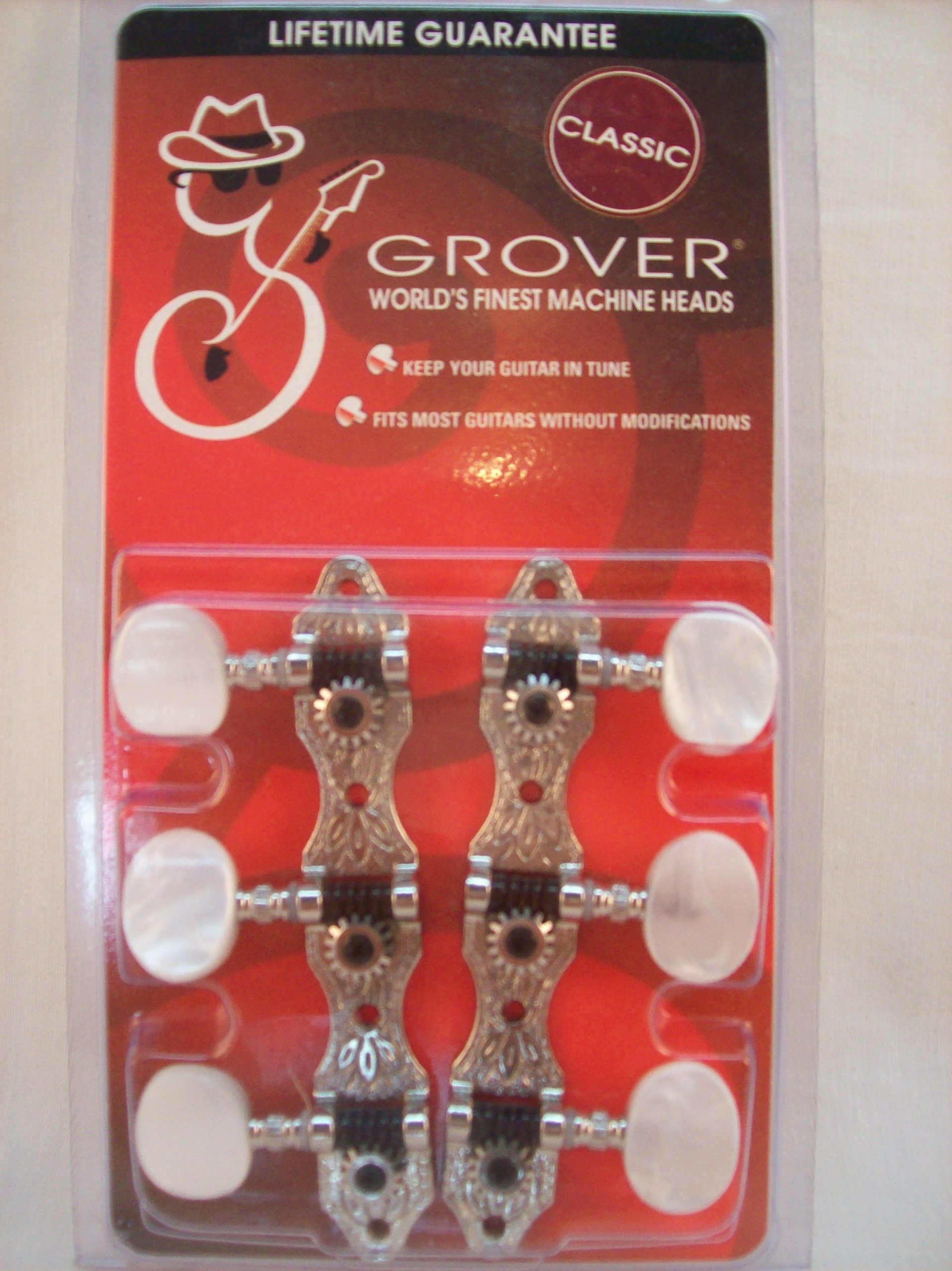 Grover Classic Machine Head Tuning Gear Pegs Nickel 306N