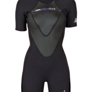 Hyperflex Wetsuits Women's Cyclone2 2.5mm Spring Suit, Black, 8 - Surfing, Windsurfing & Kiteboarding