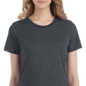 Anvil 880 Ladies Lightweight Tee - Heather Dark Grey, Large