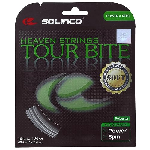 Solinco Tour Bite Soft (16-1.30mm) Tennis String (Silver)